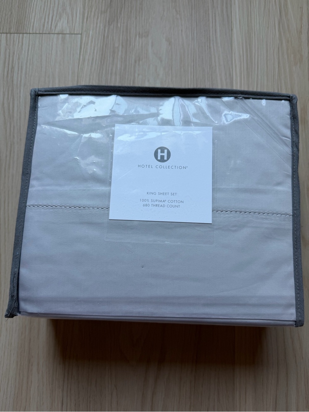Hotel Collection Supima Cotton Sheet Set in Charcoal Gray - Picture 3 of 6
